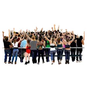 Techno Festival Crowd PNG 4