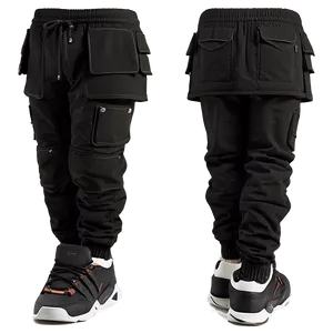 Techwear Black Sweatpants PNG Ccn