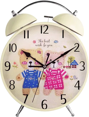 Teddy Bear Alarm Clock PNG image