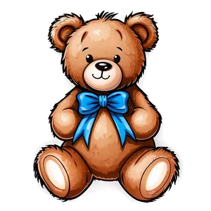 Teddy Bear With Bow Clipart Png 06282024 PNG image