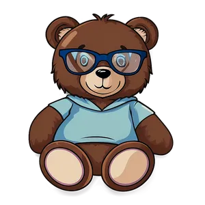 Teddy Bear With Glasses Clipart PNG 44