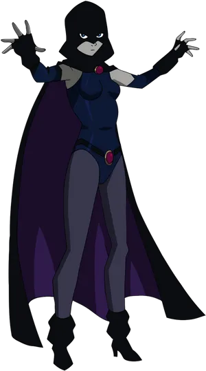 Teen Titans Go Raven Pose PNG image