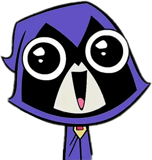 Teen Titans Go Raven Surprised Expression PNG image