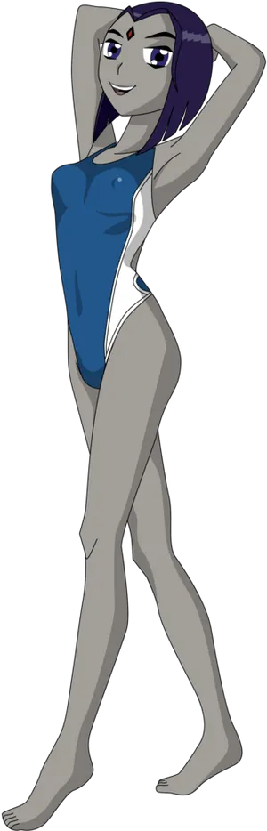 Teen Titans Go Ravenin Swimsuit PNG image