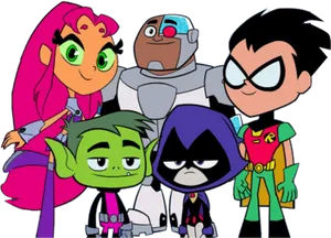 Teen Titans Go Team Portrait PNG image