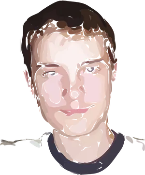 Teenage Boy Vector Portrait PNG image