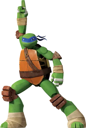 Teenage Mutant Ninja Turtle Leonardo Pose PNG image