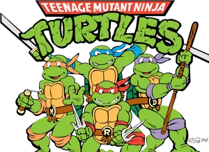 Teenage Mutant Ninja Turtles Classic Illustration PNG