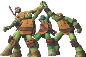 Teenage Mutant Ninja Turtles High Five PNG