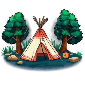 Teepee Camping Adventure Png 06292024 PNG image