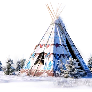 Teepee In A Winter Wonderland Png 06292024 PNG image