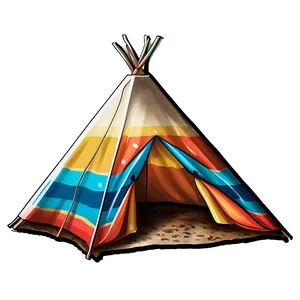 Teepee On A Beach Scene Png 06292024 PNG image