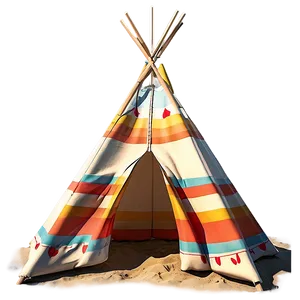 Teepee On A Beach Scene Png 37 PNG image