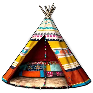 Teepee With Boho Chic Decor Png 38 PNG image