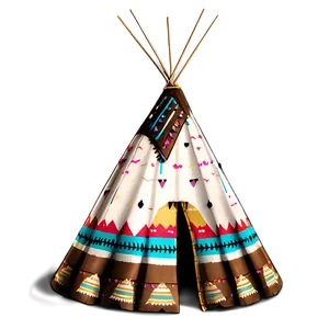 Teepee With Boho Chic Decor Png Cff PNG image