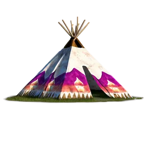 Teepee With Mountain Backdrop Png 06292024 PNG image