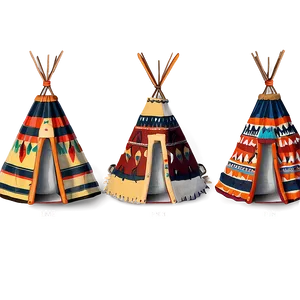 Teepee With Native Patterns Png Ctf95 PNG image