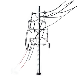 Telecommunication Wires Utility Pole PNG 52