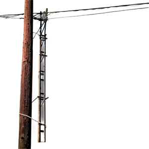 Telephone Pole At Dusk PNG 06132024