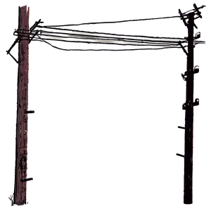 Telephone Pole At Night PNG Qvl