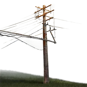 Telephone Pole In Fog PNG Bdt