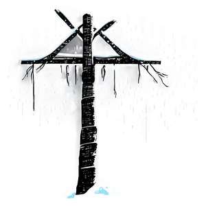 Telephone Pole In Snow PNG 06132024