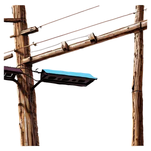 Telephone Pole Vector Art Png 06132024 PNG image