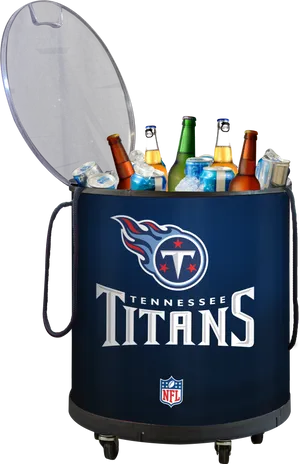 Tennessee Titans Logo Coolerwith Drinks PNG image