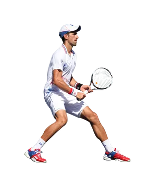 Tennis Player Action Shot PNG image