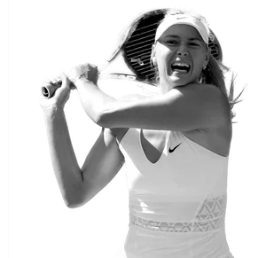 Tennis Player Action Shot PNG