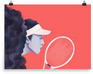 Tennis Player Illustration Osaka PNG image