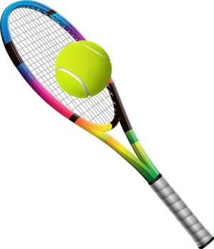 Tennis Racketand Ball Illustration