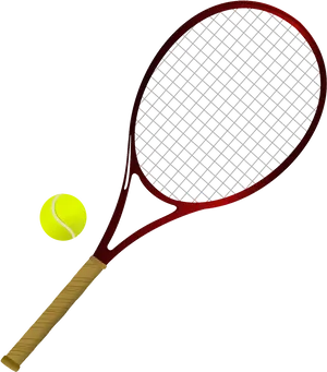 Tennis Racketand Ball Illustration