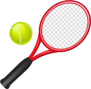 Tennis Racketand Ball Illustration