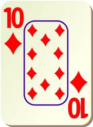 Tenof Diamonds Playing Card PNG image