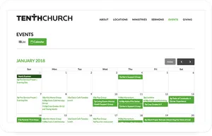 Tenth Church Events Calendar January2018 PNG image