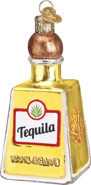 Tequila Bottle Ornament PNG image