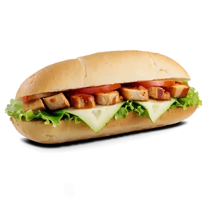 Teriyaki Chicken Sub Sandwich PNG 06272024