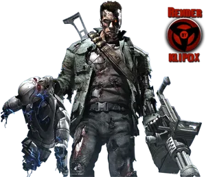 Terminator Battle Damage PNG image