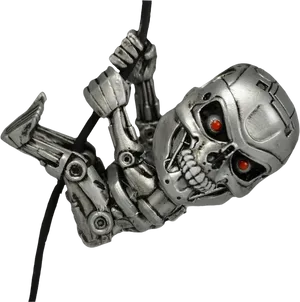 Terminator Endoskeleton Climbing PNG image