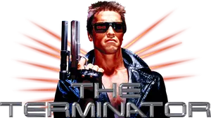 Terminator Movie Iconic Pose PNG