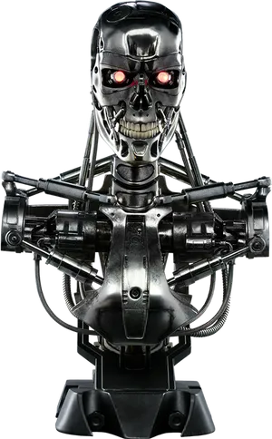 Terminator Robot Portrait PNG