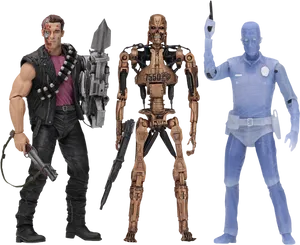 Terminator Series Action Figures PNG image