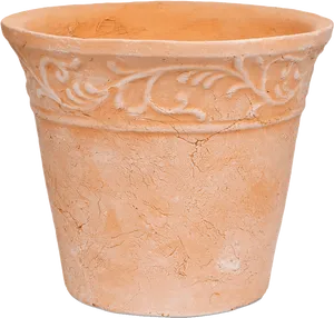 Terracotta Flower Pot Decorative Design PNG image