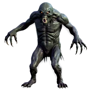 Terrifying Dark Monster PNG 06242024