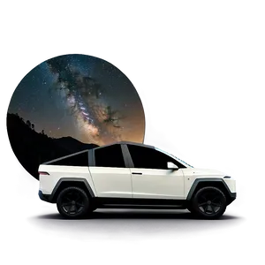 Tesla Cybertruck Under The Stars PNG Sej12