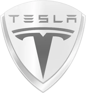 Tesla Logo Shield Design PNG image