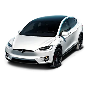 Tesla Model X In Snow PNG 48