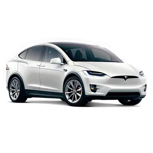Tesla Model X In Snow PNG Hhy1