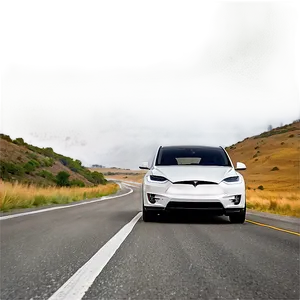 Tesla Model X On Road Png 06282024 PNG image